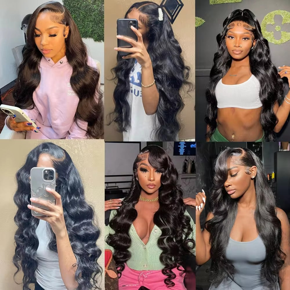6x4 Virgin Human Hair Wig – Transparent Lace Front, Pre-Plucked & Bleached Knots