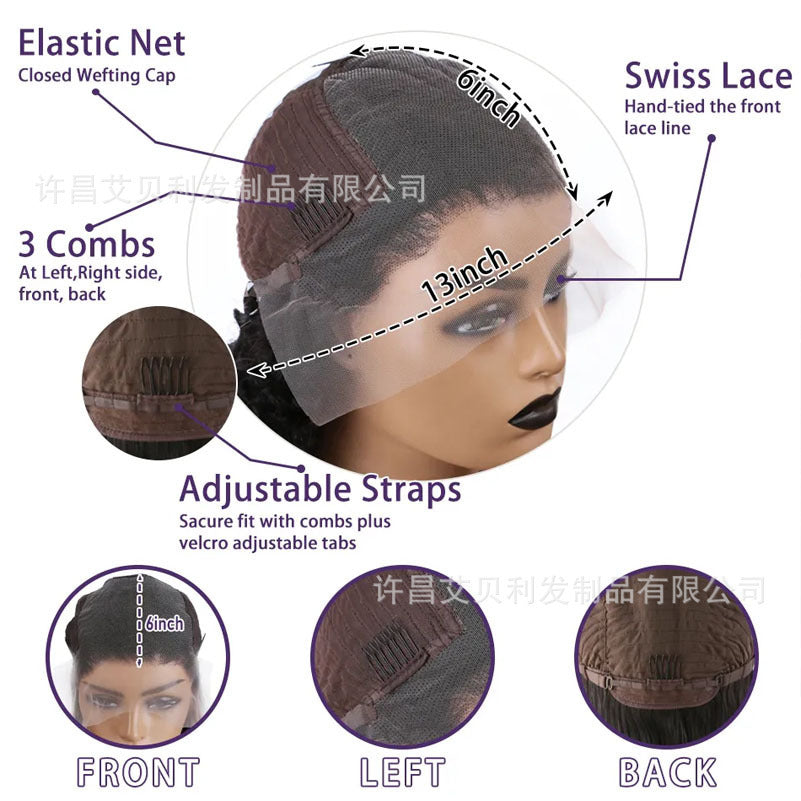 13x6 HD Lace Front Wig – Body Wave, 100% Human Hair, Natural Hairline