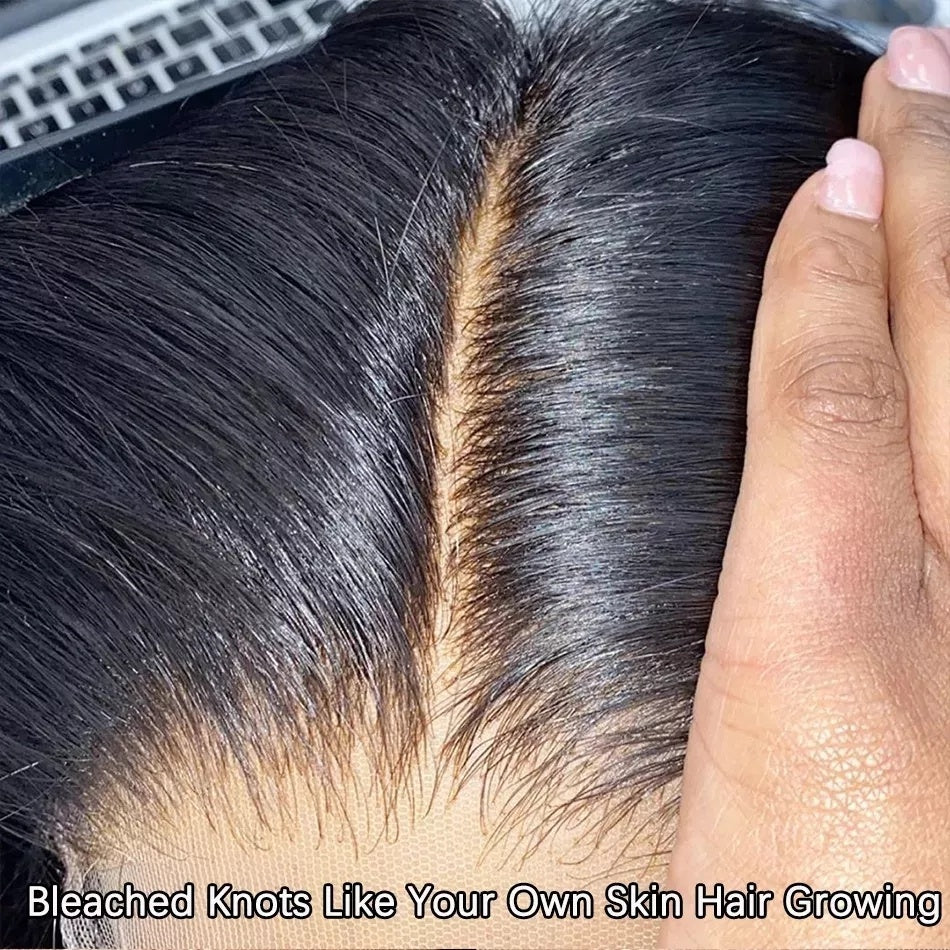 6x4 Virgin Human Hair Wig – Transparent Lace Front, Pre-Plucked & Bleached Knots