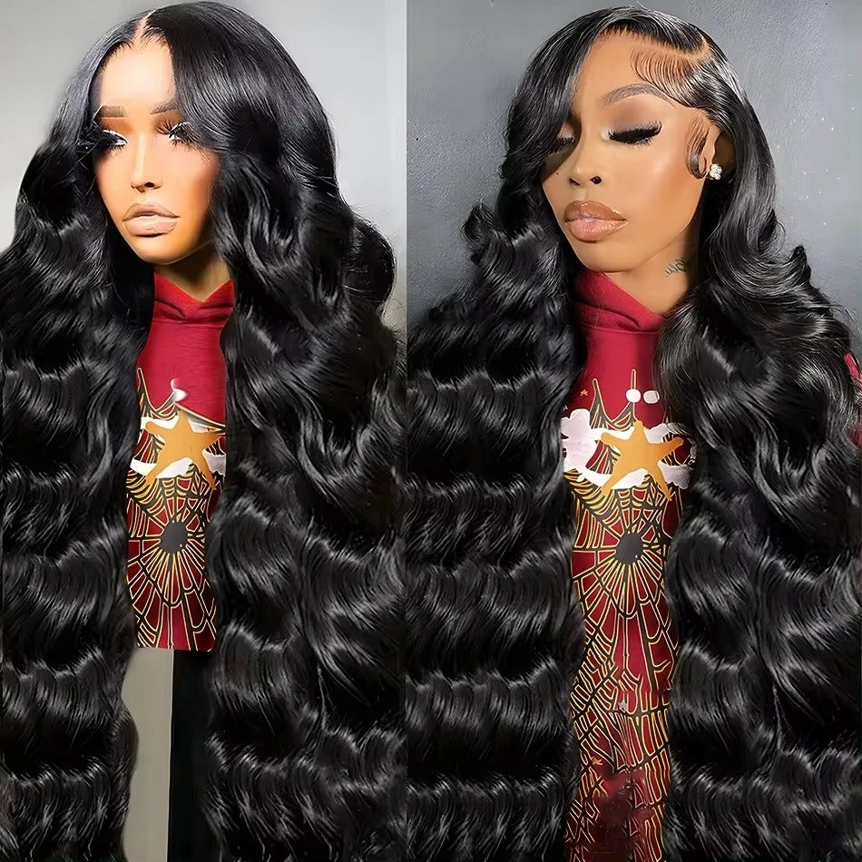 6x4 Virgin Human Hair Wig – Transparent Lace Front, Pre-Plucked & Bleached Knots