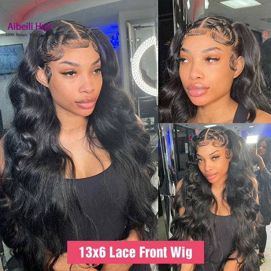 13x6 HD Lace Front Wig – Body Wave, 100% Human Hair, Natural Hairline