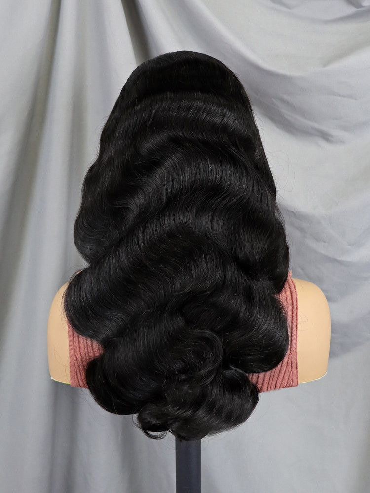 6x4 Virgin Human Hair Wig – Transparent Lace Front, Pre-Plucked & Bleached Knots