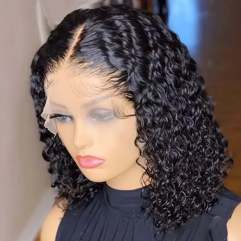 14 Inch Jerry Curly Bob Wig – Glueless Lace Front, Beginner Friendly