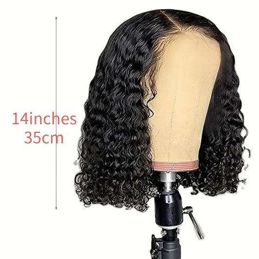 14 Inch Jerry Curly Bob Wig – Glueless Lace Front, Beginner Friendly