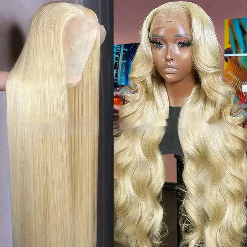 Luxury 613 Blonde Wig – 100% Human Hair, Silky Straight, 12–40 Inch, Dye Any Color